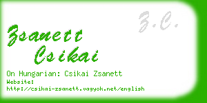 zsanett csikai business card